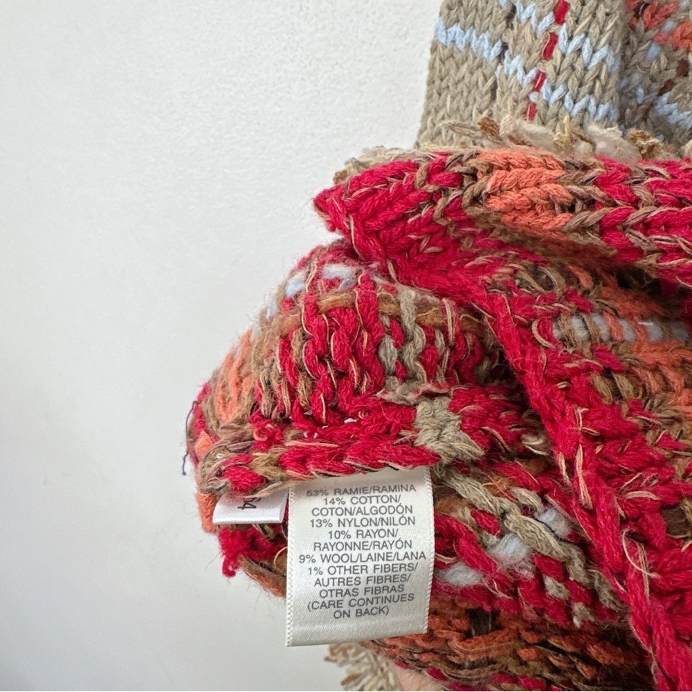 Susan Bristol Womens Small Chunky Hand Embroidered Fringe Multi Color Ca… - Picture 12 of 15